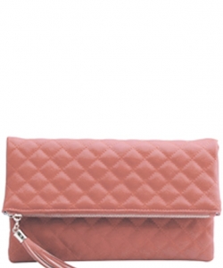 Quilted Bifold Crossbody Clutch LP048QS PINK